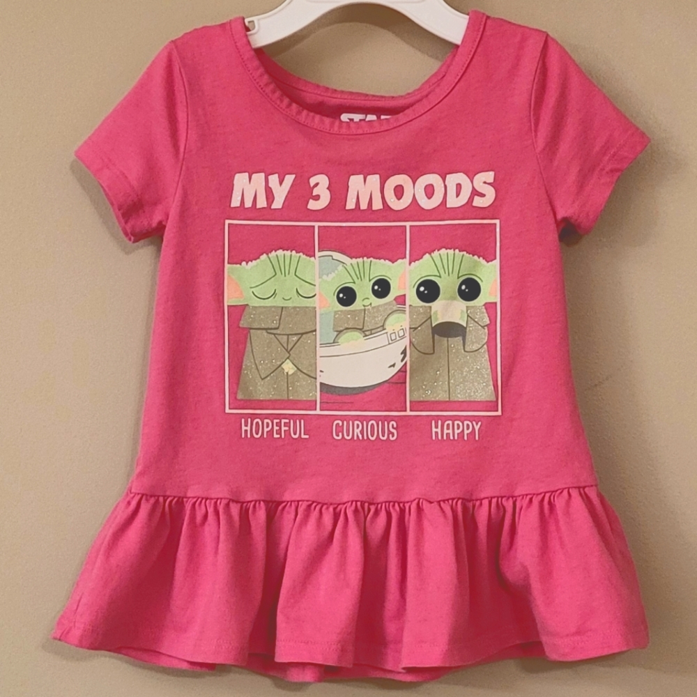 Star Wars peplum style pink top